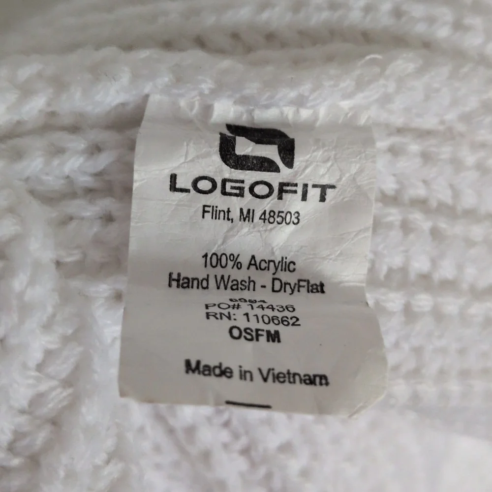 CU Buffs White Knitted Infinity Scarf